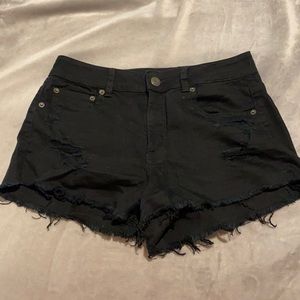 American Eagle Black High-Rise Shorts